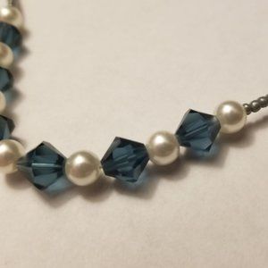 ❤️ Beautiful Blue Grey Pearl Necklace